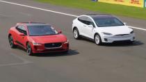 Jaguar I-Pace vs Tesla Model X75D Drag Yarışı
